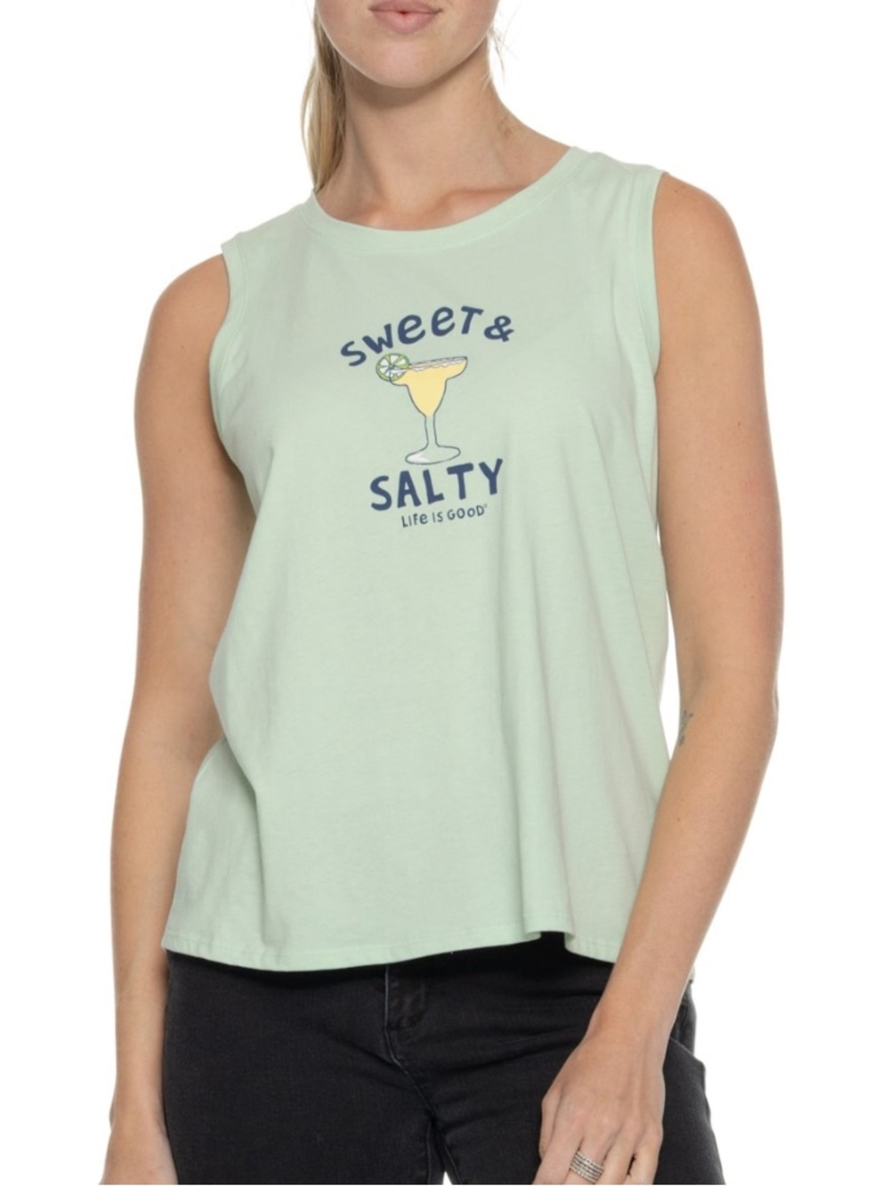NWT Life Is Good Margarita 'Sweet & Salty' Graphic Tank Size XL